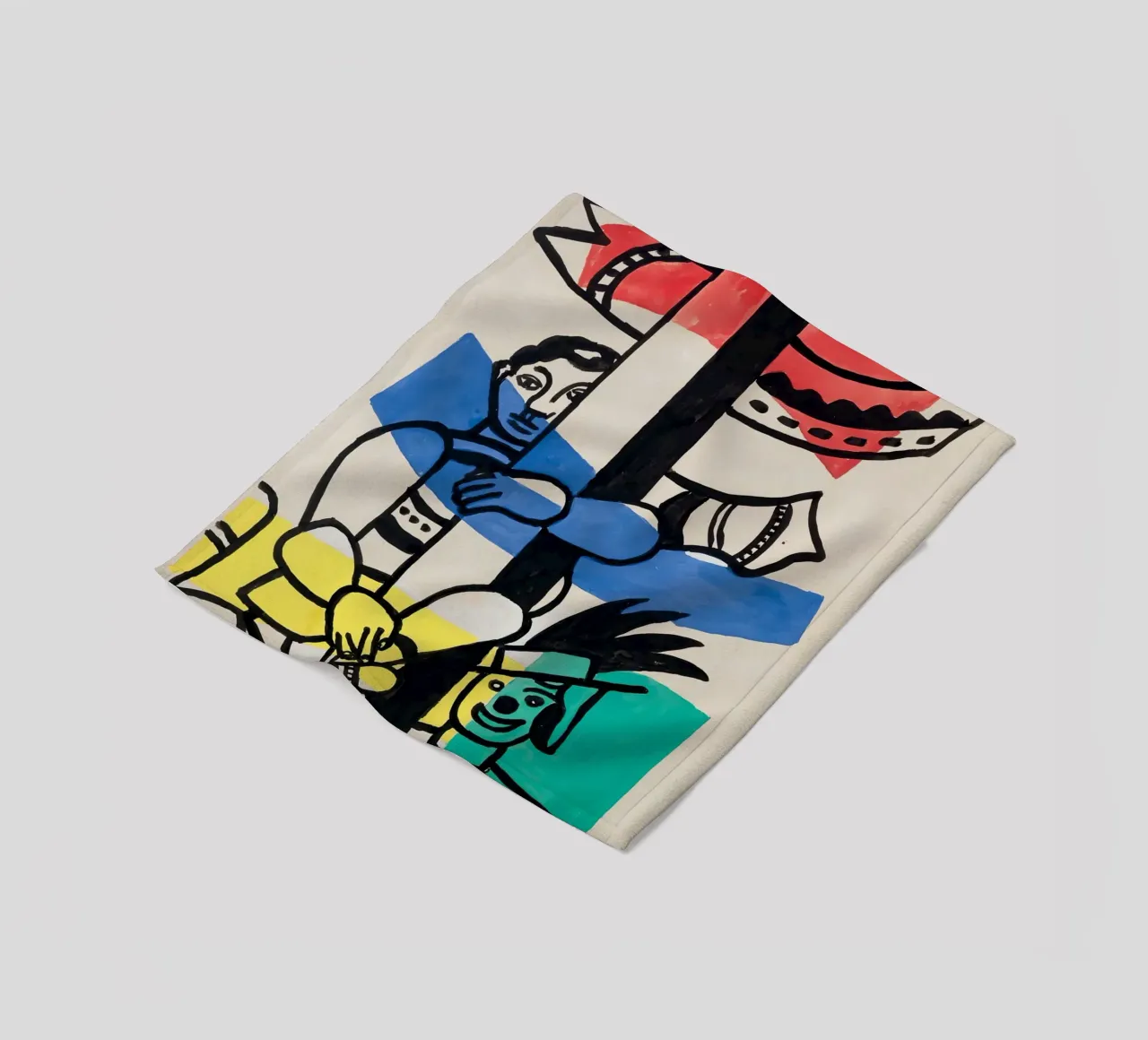 Fernand Léger: "Due clown" - Cubismo circense vibrante, 1953 coperta in pile da NorwesClub