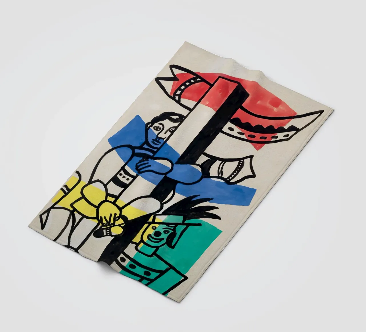 Fernand Léger: "Due clown" - Cubismo circense vibrante, 1953 coperta in pile da NorwesClub