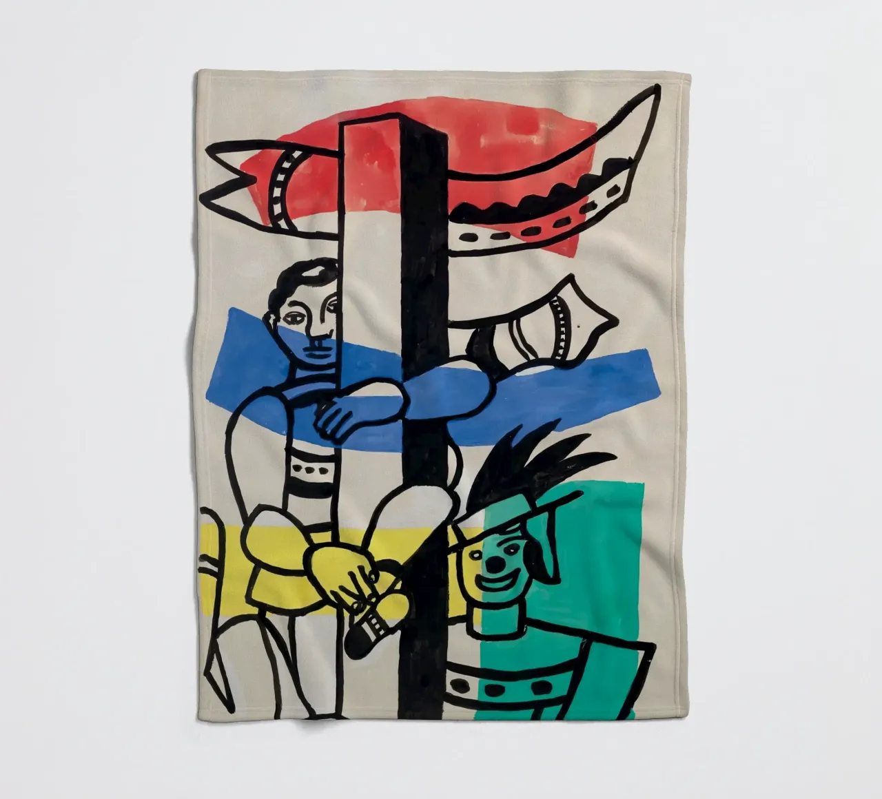 Fernand Léger: "Due clown" - Cubismo circense vibrante, 1953 coperta in pile da NorwesClub