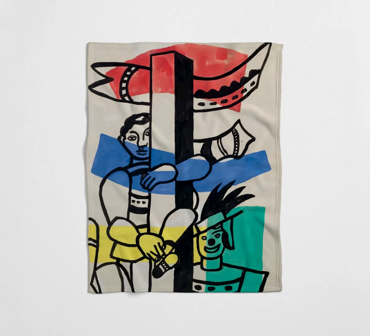Fernand Léger: "Due clown" - Cubismo circense vibrante, 1953 coperta in pile da NorwesClub