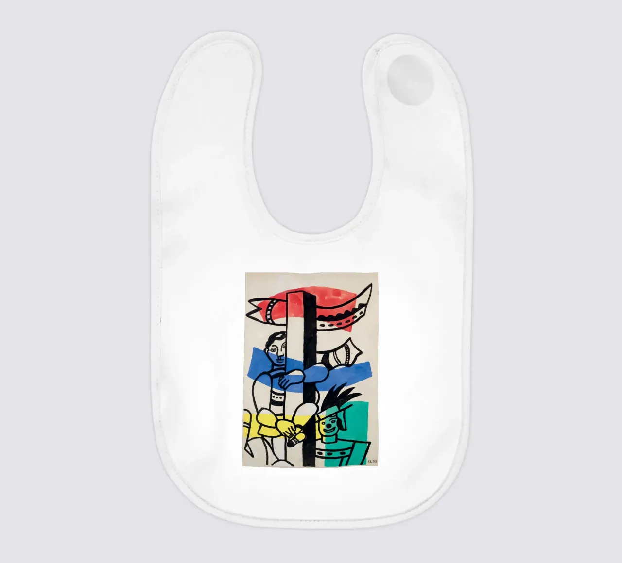 Fernand Léger: "Due clown" - Cubismo circense vibrante, 1953 bavaglino da NorwesClub