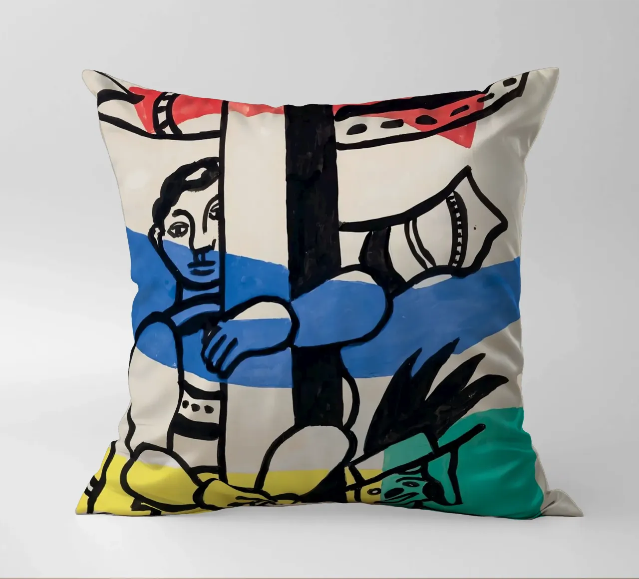 Fernand Léger: "Due clown" - Cubismo circense vibrante, 1953 cuscino da NorwesClub