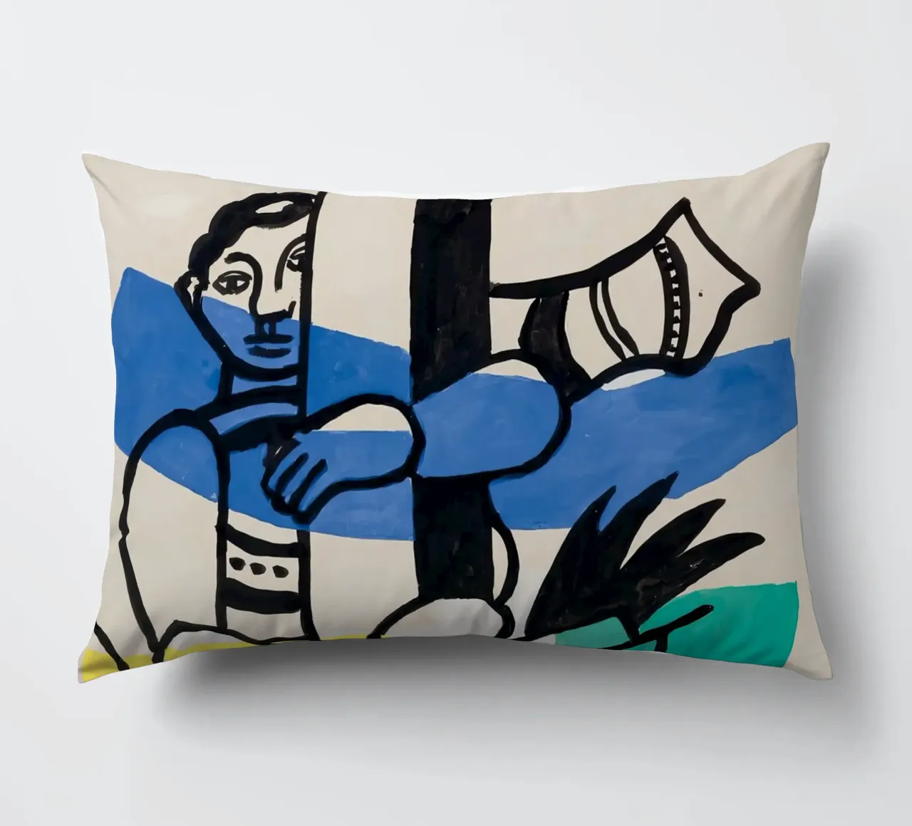 Fernand Léger: "Due clown" - Cubismo circense vibrante, 1953 cuscino da NorwesClub