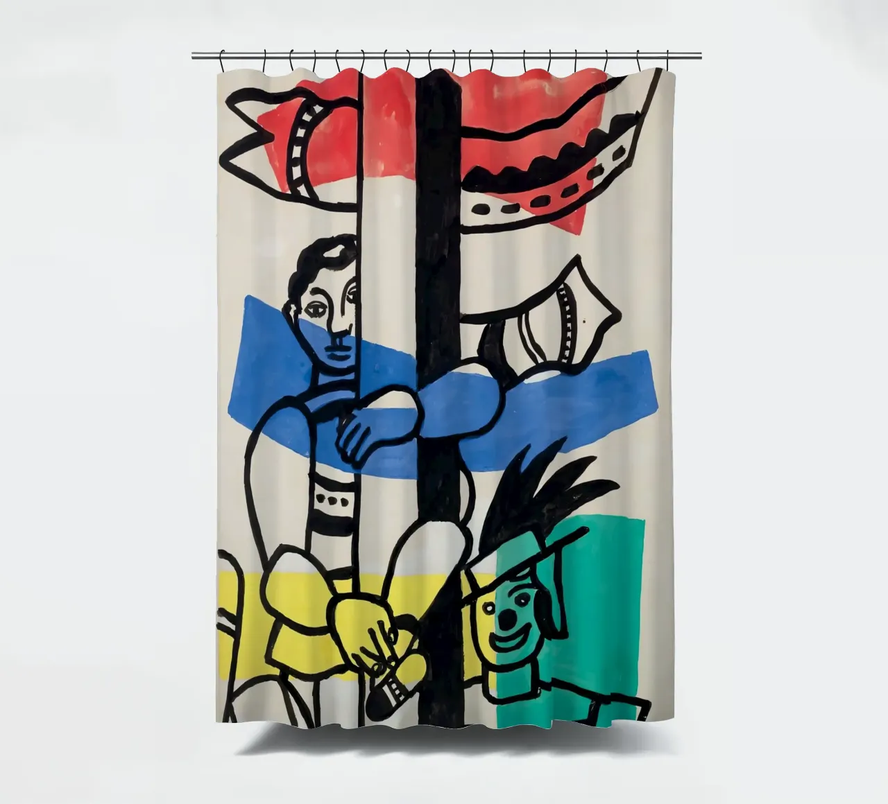 Fernand Léger: "Due clown" - Cubismo circense vibrante, 1953 tenda da doccia da NorwesClub