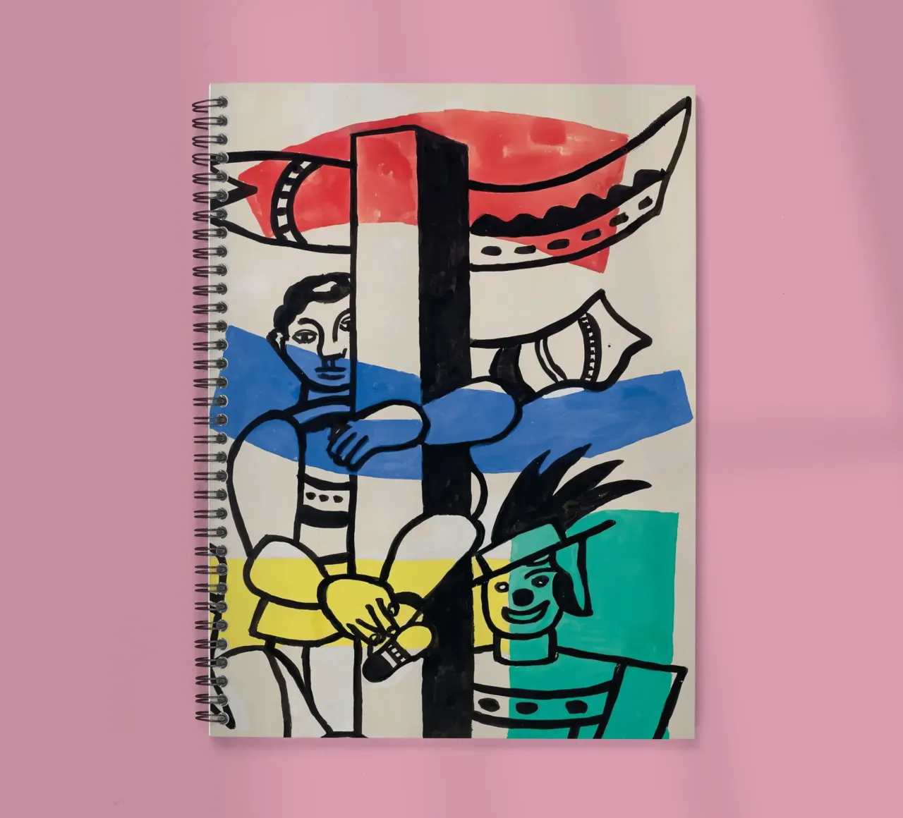 Fernand Léger : "Deux clowns" - Le cubisme vibrant du cirque, 1953 carnet à spirale de NorwesClub