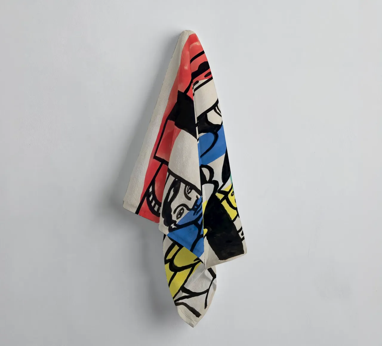 Fernand Léger: "Due clown" - Cubismo circense vibrante, 1953 asciugamano da bagno da NorwesClub
