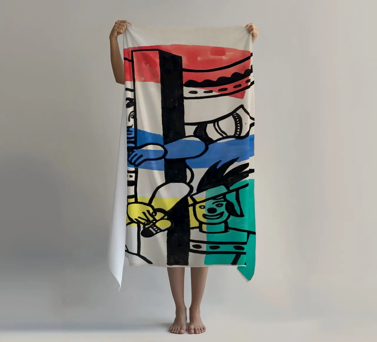 Fernand Léger: "Due clown" - Cubismo circense vibrante, 1953 telo mare da NorwesClub