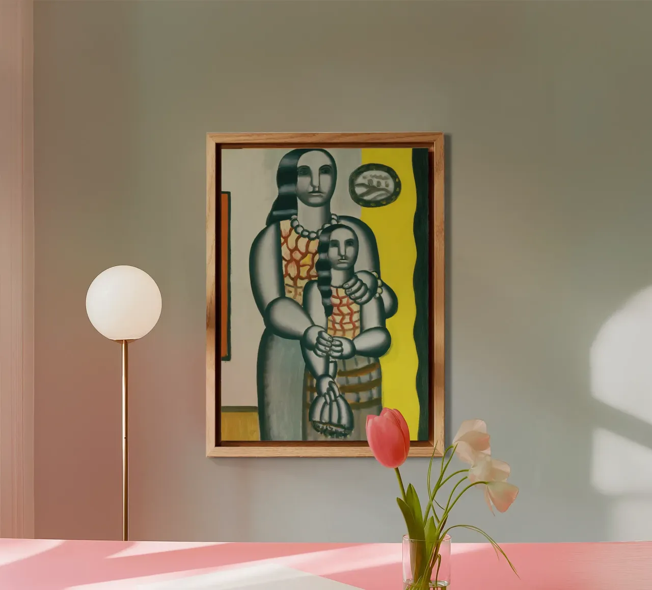 Fernand Léger: "The Two Sisters" - Purist Portrait, 1929 alu-dibond by NorwesClub
