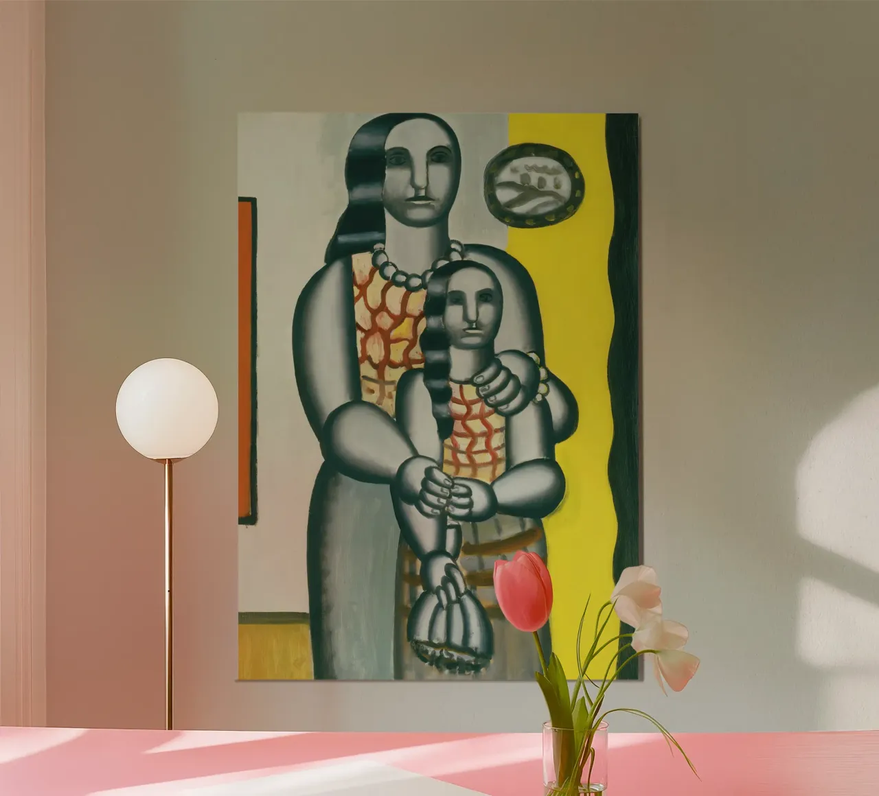 Fernand Léger: "The Two Sisters" - Purist Portrait, 1929 alu-dibond by NorwesClub
