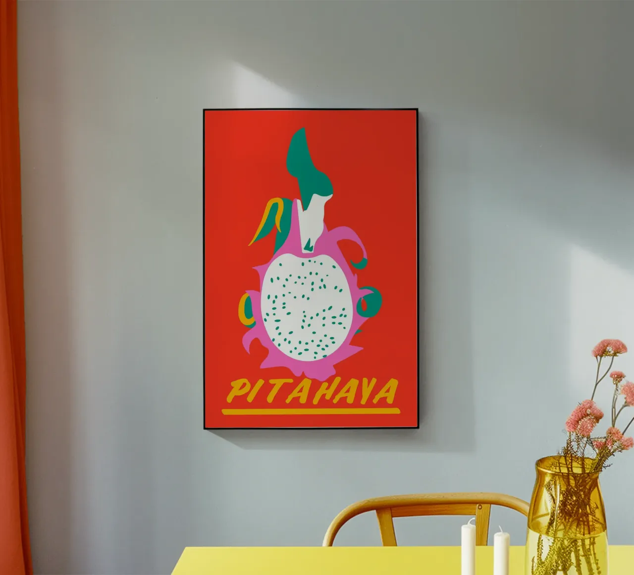 Dragonfruit acrylic glass by Mariery Young