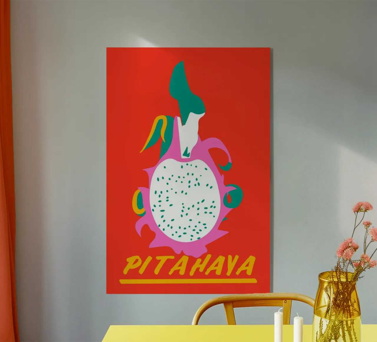 Dragonfruit acrylic glass by Mariery Young