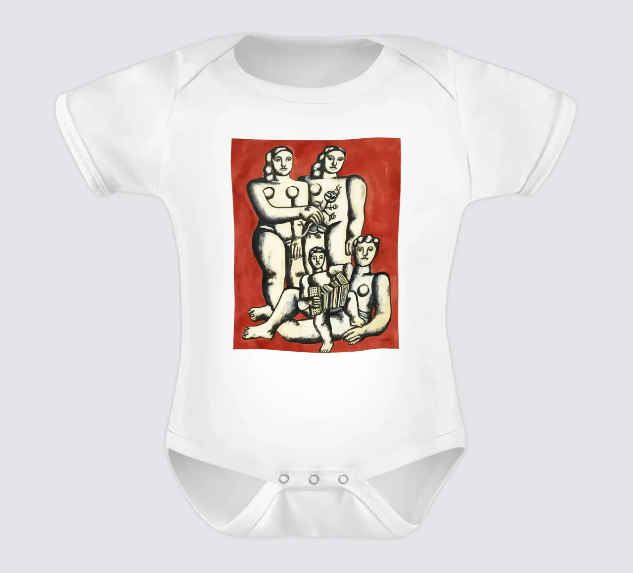 Fernand Léger Donne cubiste, Stampa d'arte moderna, Figure in grassetto, body neonato maniche corte da NorwesClub
