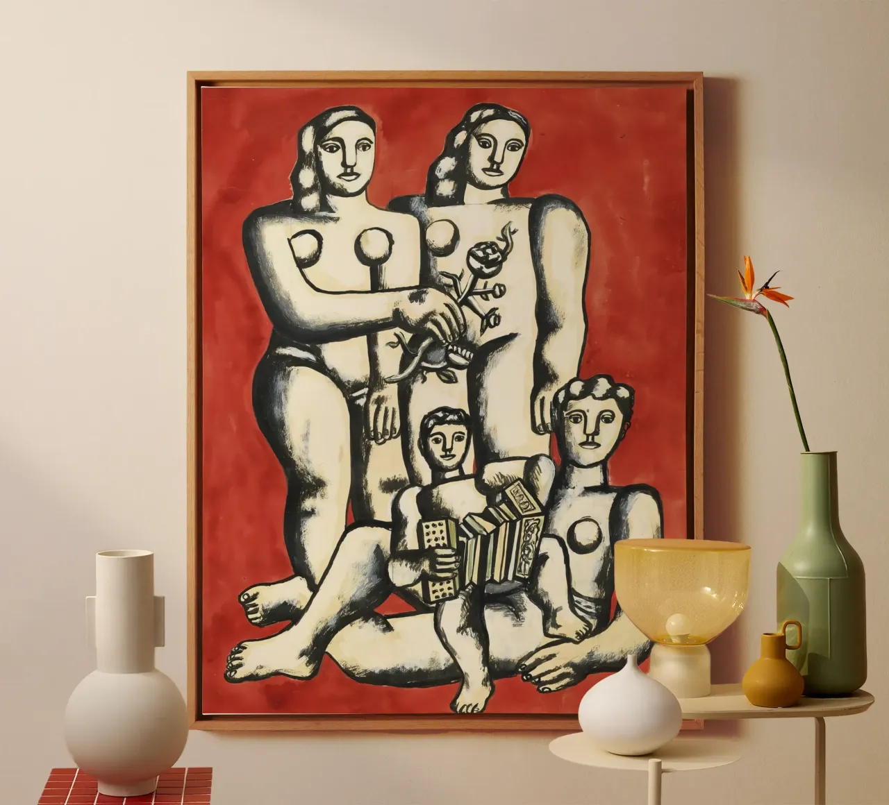 Fernand Léger Cubist Women, Modern Art Print, Bold Figures, canvas by NorwesClub