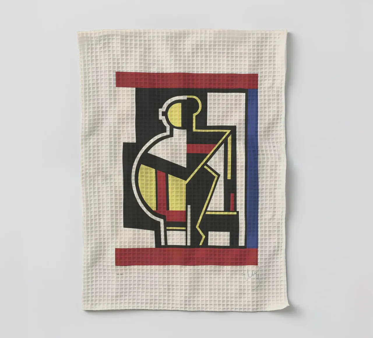 Fernand Léger Mechanical Period, Cubist Abstraction, Industr tea towel by NorwesClub