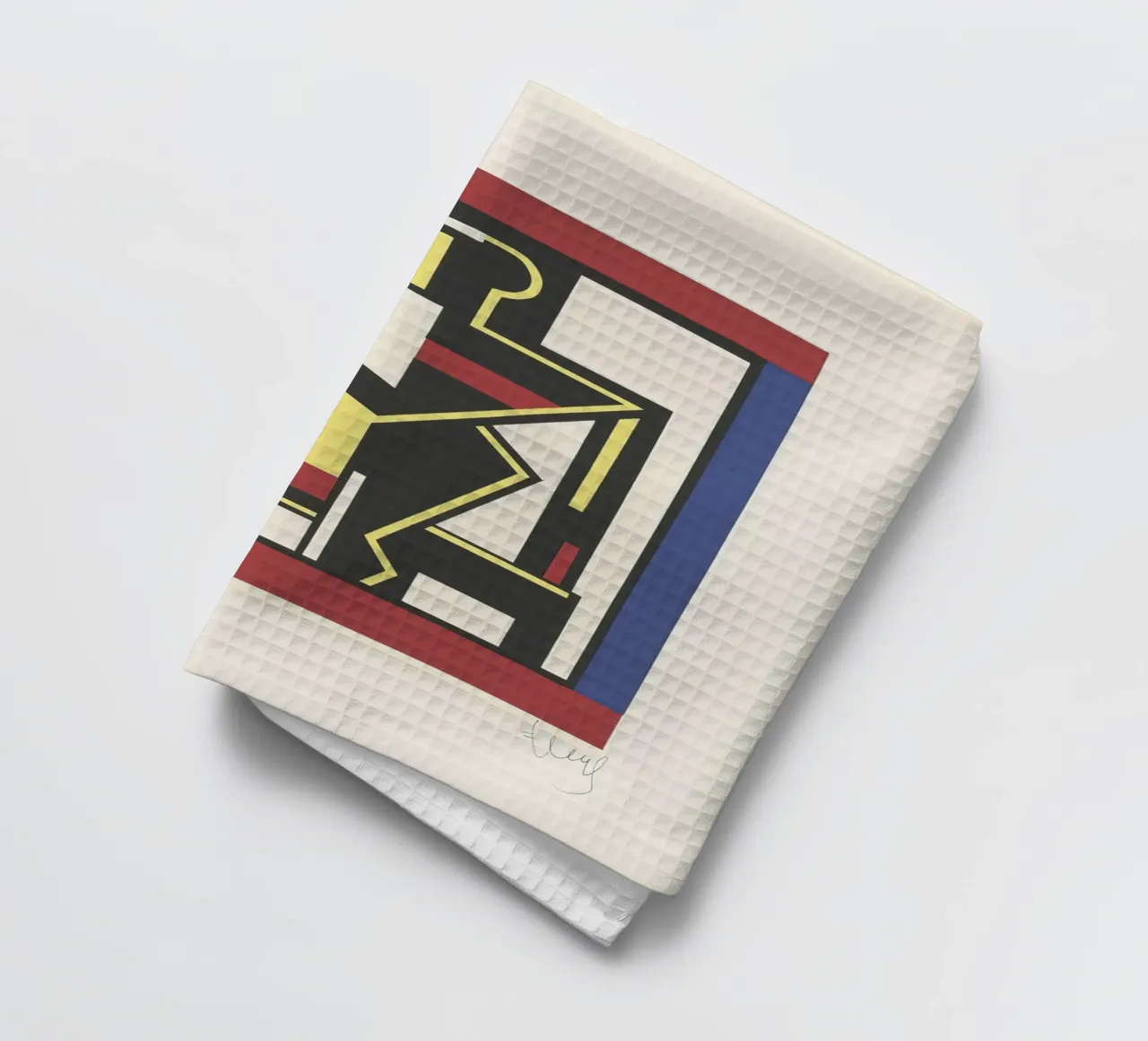 Fernand Léger Mechanical Period, Cubist Abstraction, Industr tea towel by NorwesClub