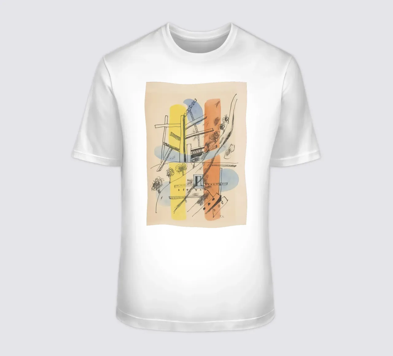 Fernand Léger Metropolitan, Abstract Cityscape, Modernist Sk t-shirt by NorwesClub