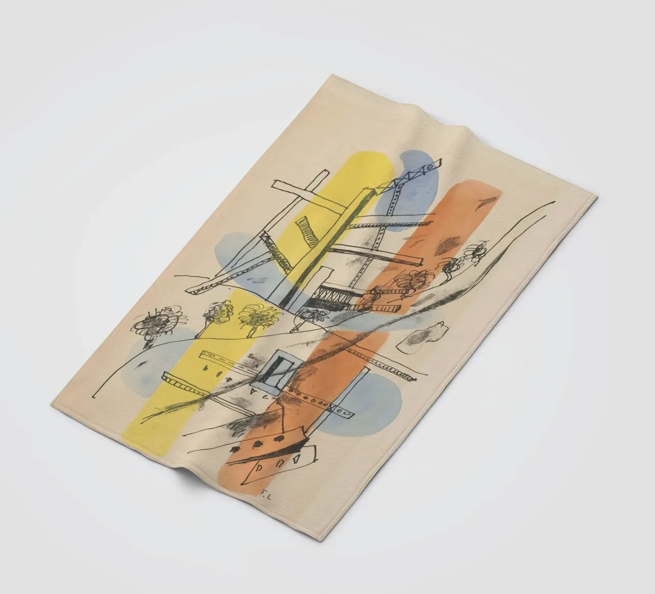 Fernand Léger Metropolitan, Abstract Cityscape, Modernist Sk Fleecedecke von NorwesClub