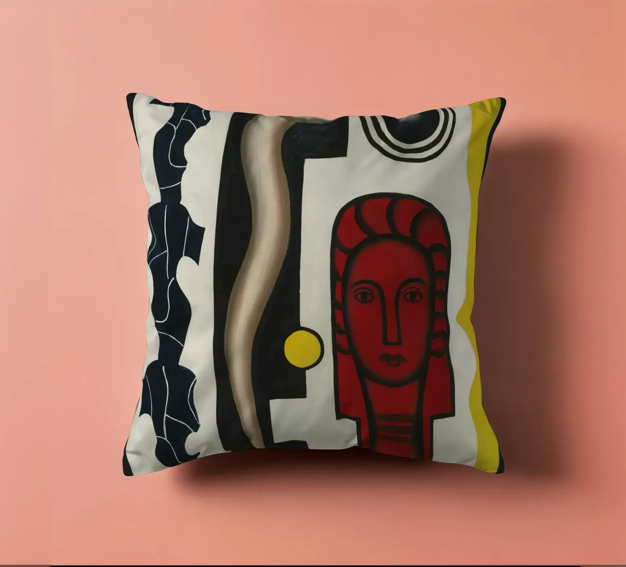 Fernand Léger Natura morta, composizione modernista, forme decise cuscino da NorwesClub