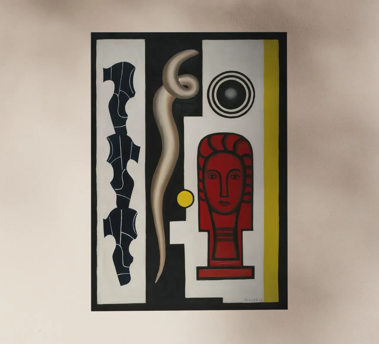 Fernand Léger Natura morta, composizione modernista, forme decise pellicola backlit da NorwesClub