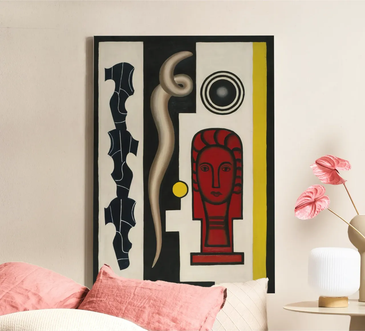 Fernand Léger Still Life, Modernist Composition, Bold Shapes canvas by NorwesClub