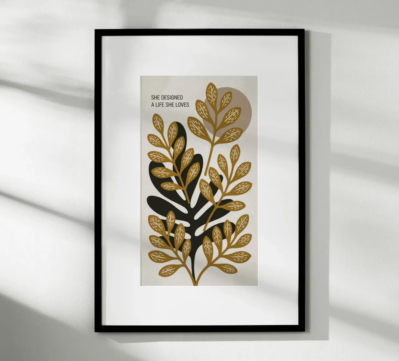 A LIFE SHE LOVES poster con telaio in legno da 20 Farben