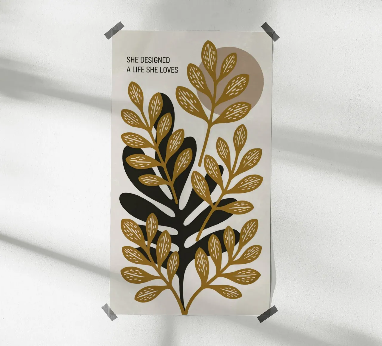 A LIFE SHE LOVES poster con telaio in legno da 20 Farben