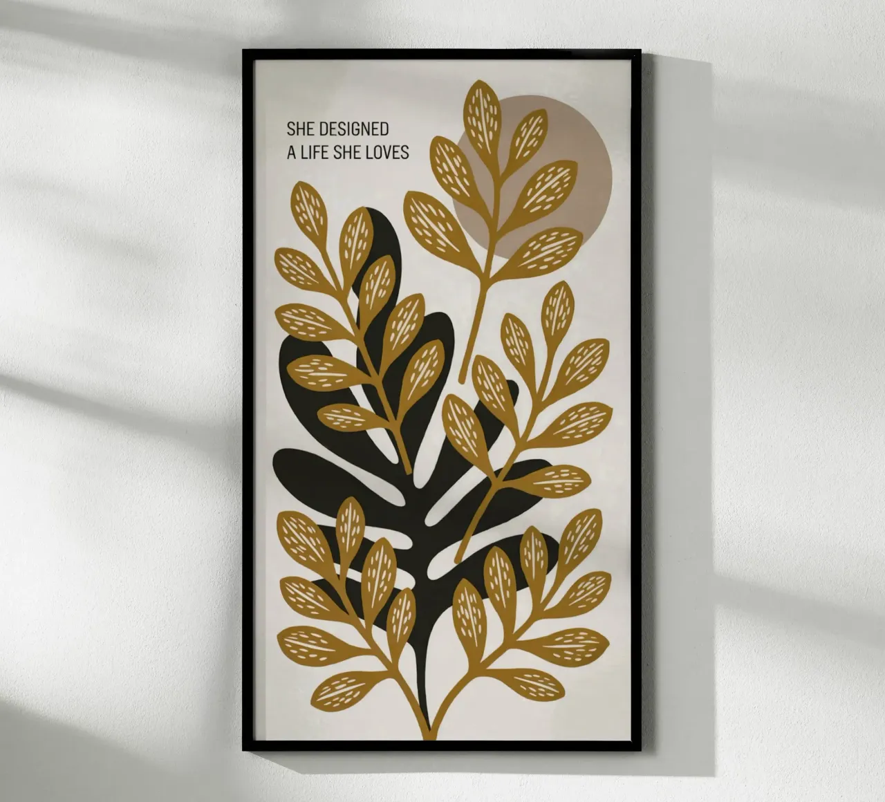 A LIFE SHE LOVES poster con telaio in legno da 20 Farben