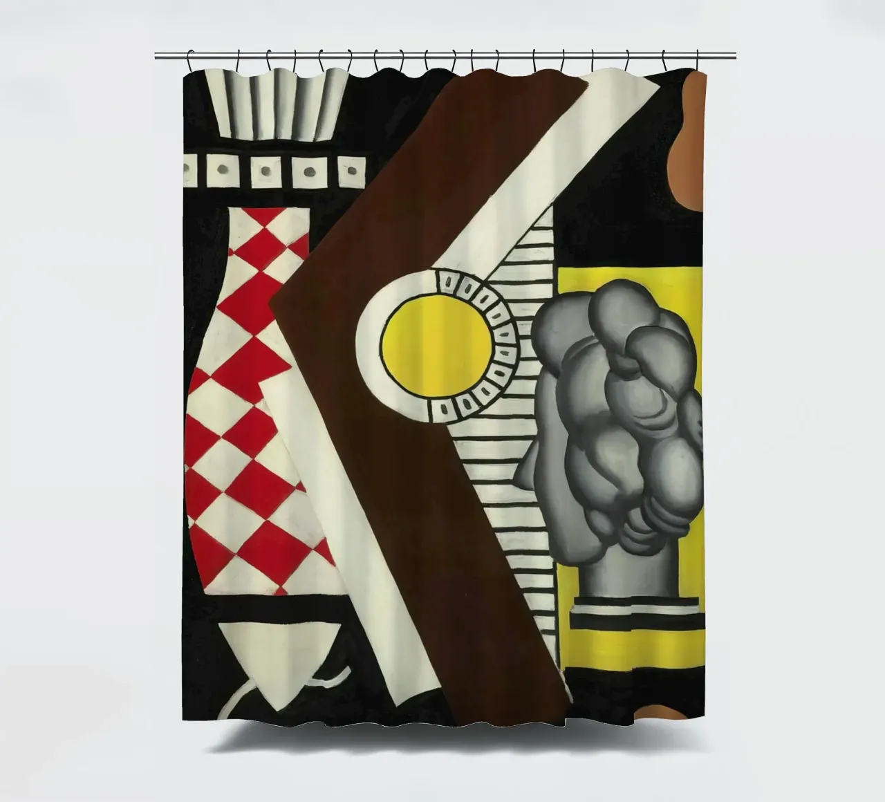 Fernand Léger Natura morta, forme cubiste, composizione astratta tenda da doccia da NorwesClub