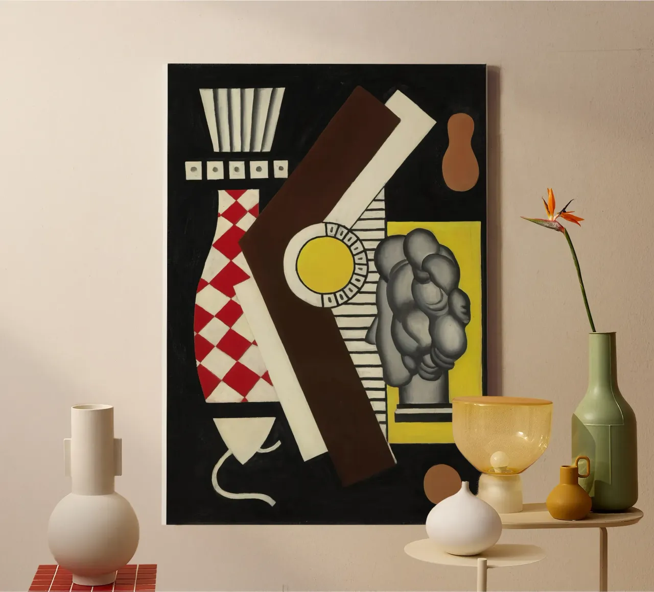 Fernand Léger Still Life, Cubist Forms, Abstract Composition canvas by NorwesClub