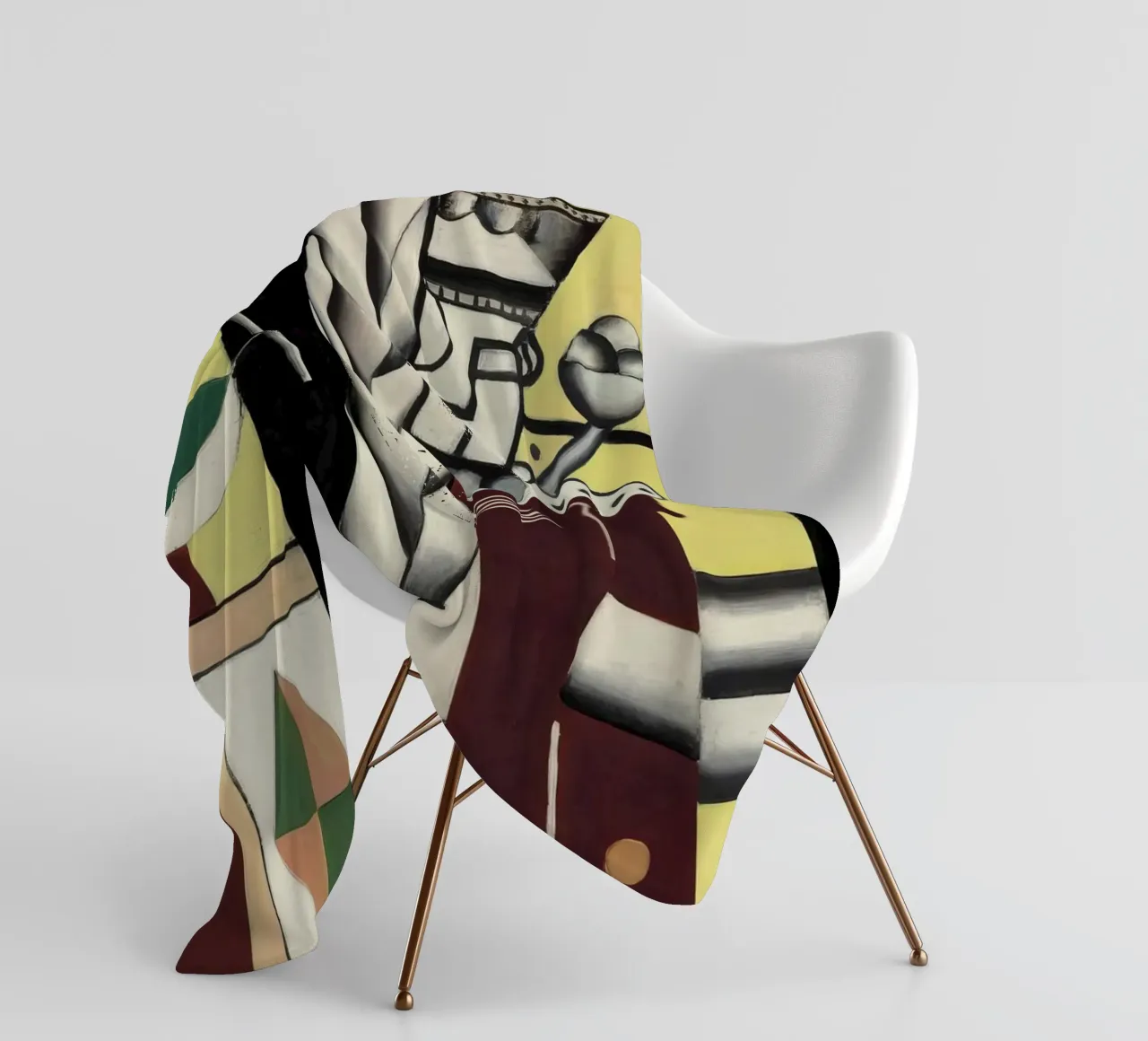 Fernand Léger Natura morta, Cubismo organico, Natura astratta coperta in pile da NorwesClub