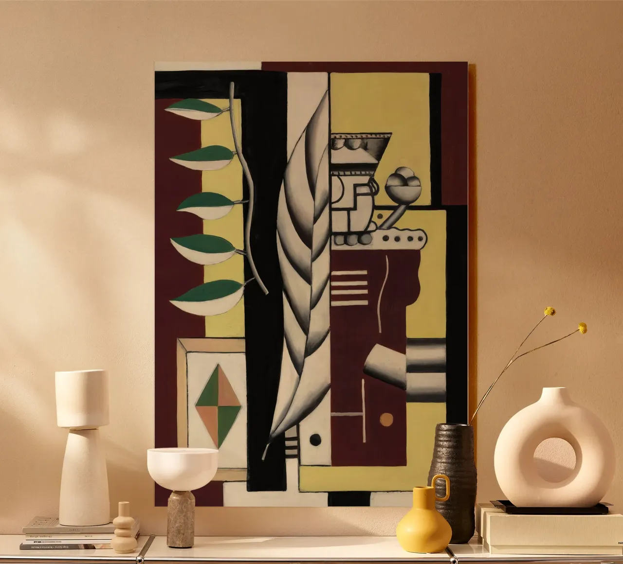 Fernand Léger Natura morta, Cubismo organico, Natura astratta plexiglass da NorwesClub