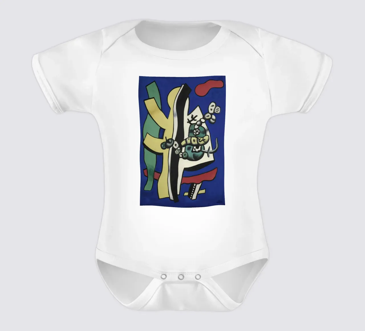 Fernand Léger Frutta su blu, natura morta astratta, Biomorfi body neonato maniche corte da NorwesClub