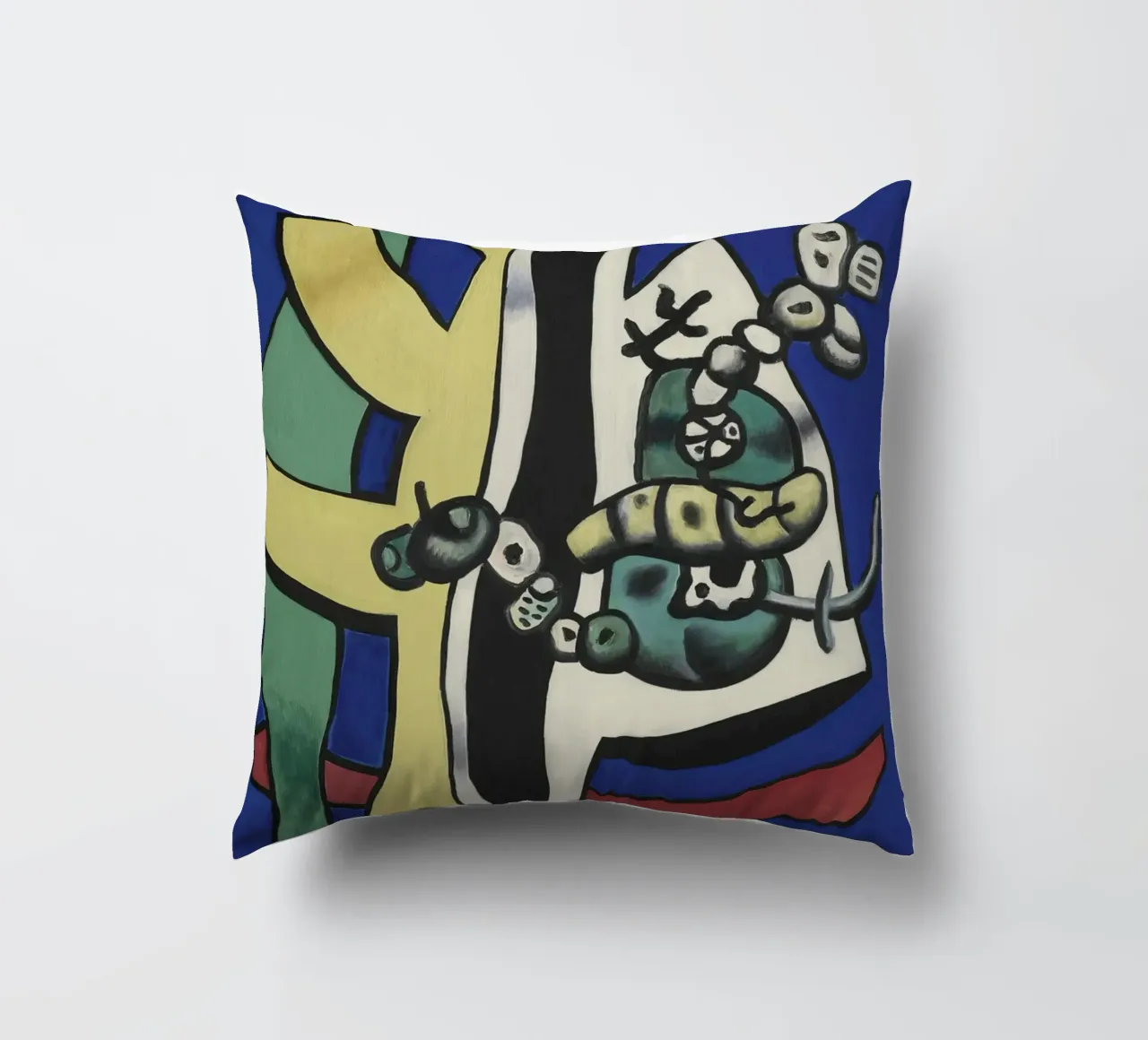 Fernand Léger Frutta su blu, natura morta astratta, Biomorfi cuscino da NorwesClub
