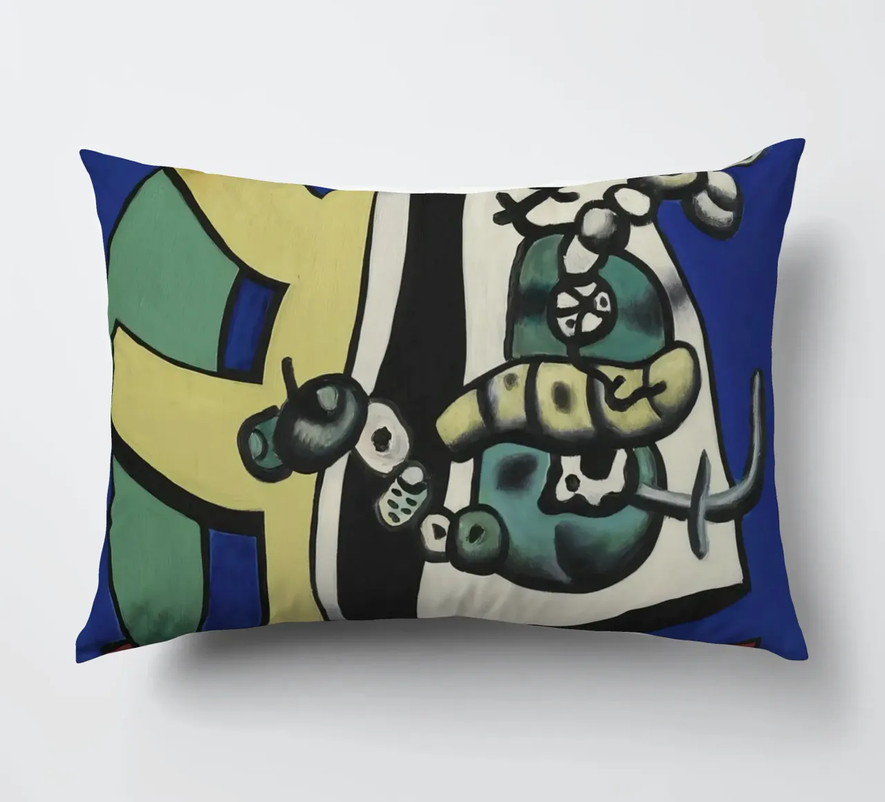 Fernand Léger Frutta su blu, natura morta astratta, Biomorfi cuscino da NorwesClub