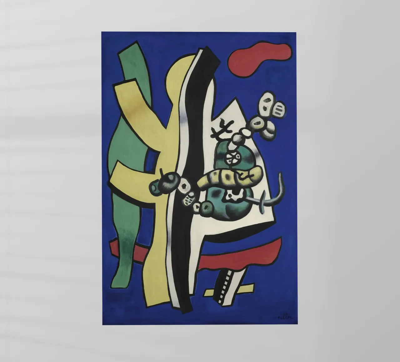 Fernand Léger Frutta su blu, natura morta astratta, Biomorfi pellicola backlit da NorwesClub