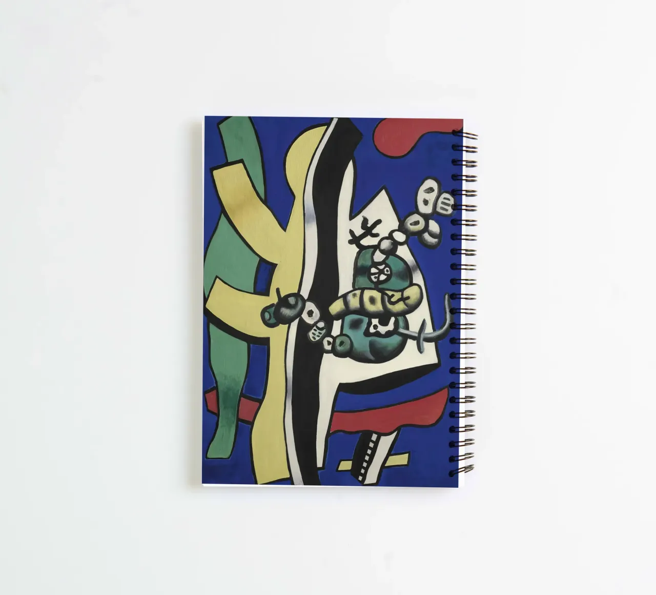 Fernand Léger Fruits on Blue, Abstract Still Life, Biomorphi spiral notebook by NorwesClub