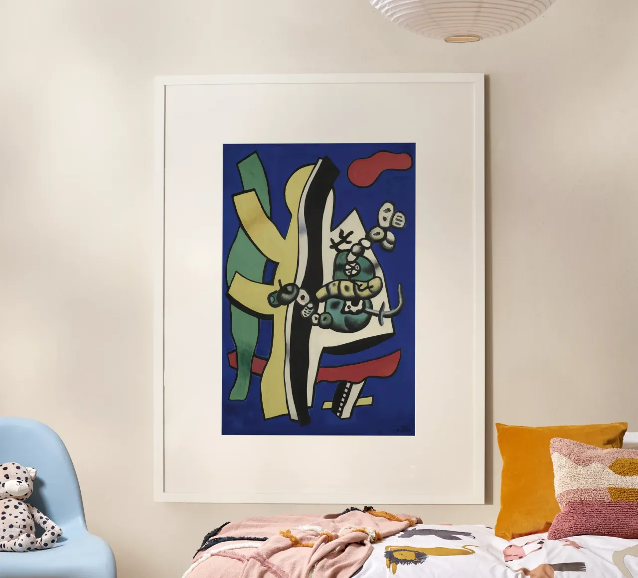 Fernand Léger Fruits on Blue, Abstract Still Life, Biomorphi hahnemühle by NorwesClub