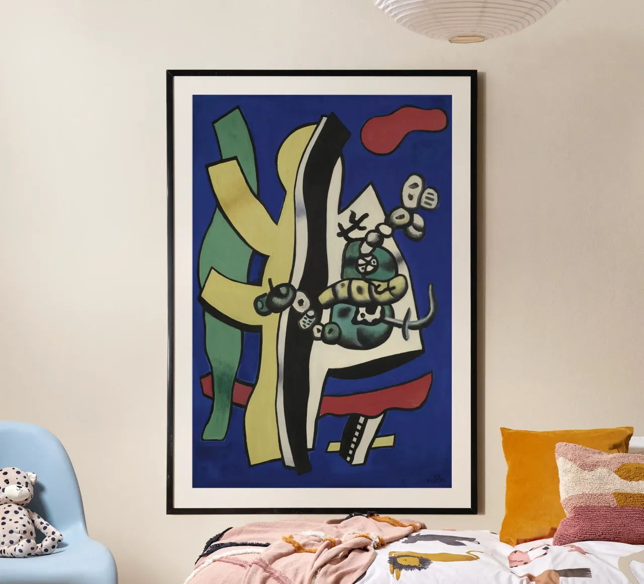 Fernand Léger Fruits on Blue, Abstract Still Life, Biomorphi hahnemühle by NorwesClub