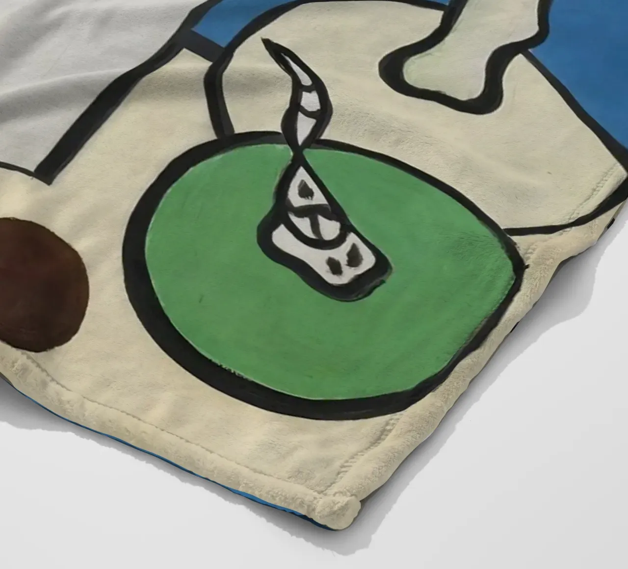Fernand Léger Blauw en geel stilleven, abstracte compositie fleecedeken van NorwesClub