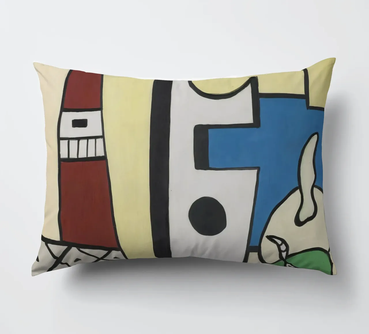 Fernand Léger Natura morta blu e gialla, composizione astratta cuscino da NorwesClub