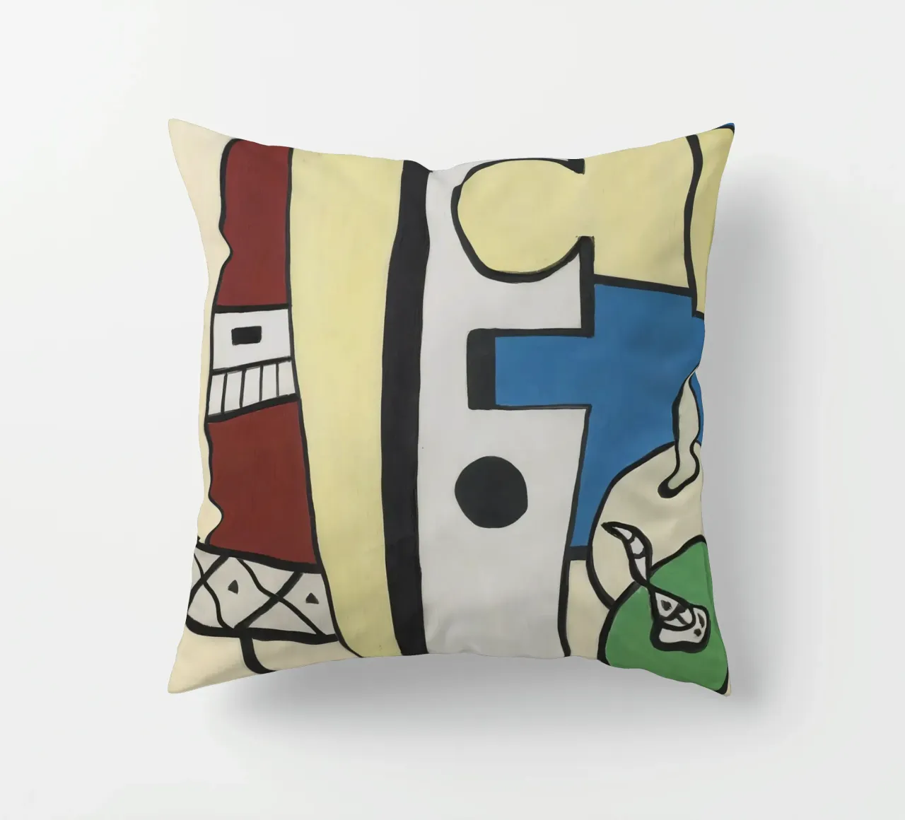 Fernand Léger Natura morta blu e gialla, composizione astratta cuscino da NorwesClub