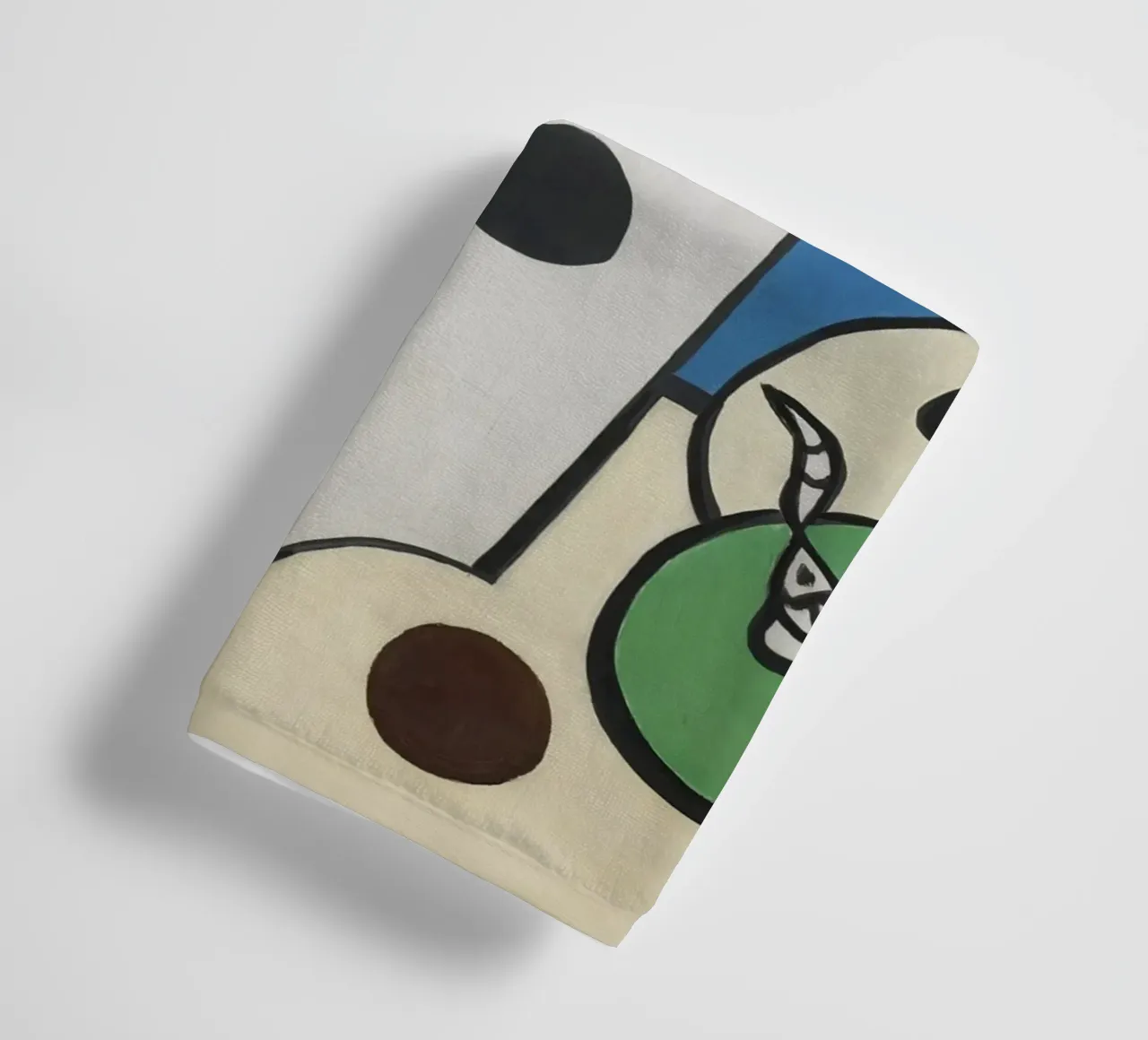 Fernand Léger Nature morte bleue et jaune, composition abstraite serviette de bain de NorwesClub