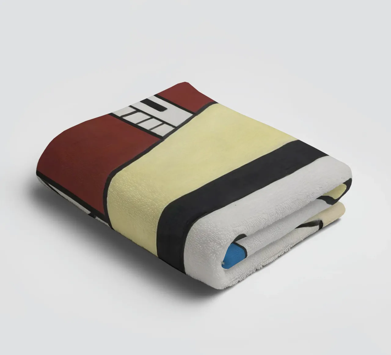 Fernand Léger Nature morte bleue et jaune, composition abstraite serviette de bain de NorwesClub