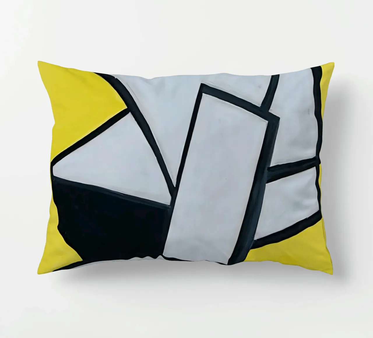 Fernand Léger Mural Yellow, Abstract Bold Shapes, Mid-Centur decorative cushion by NorwesClub