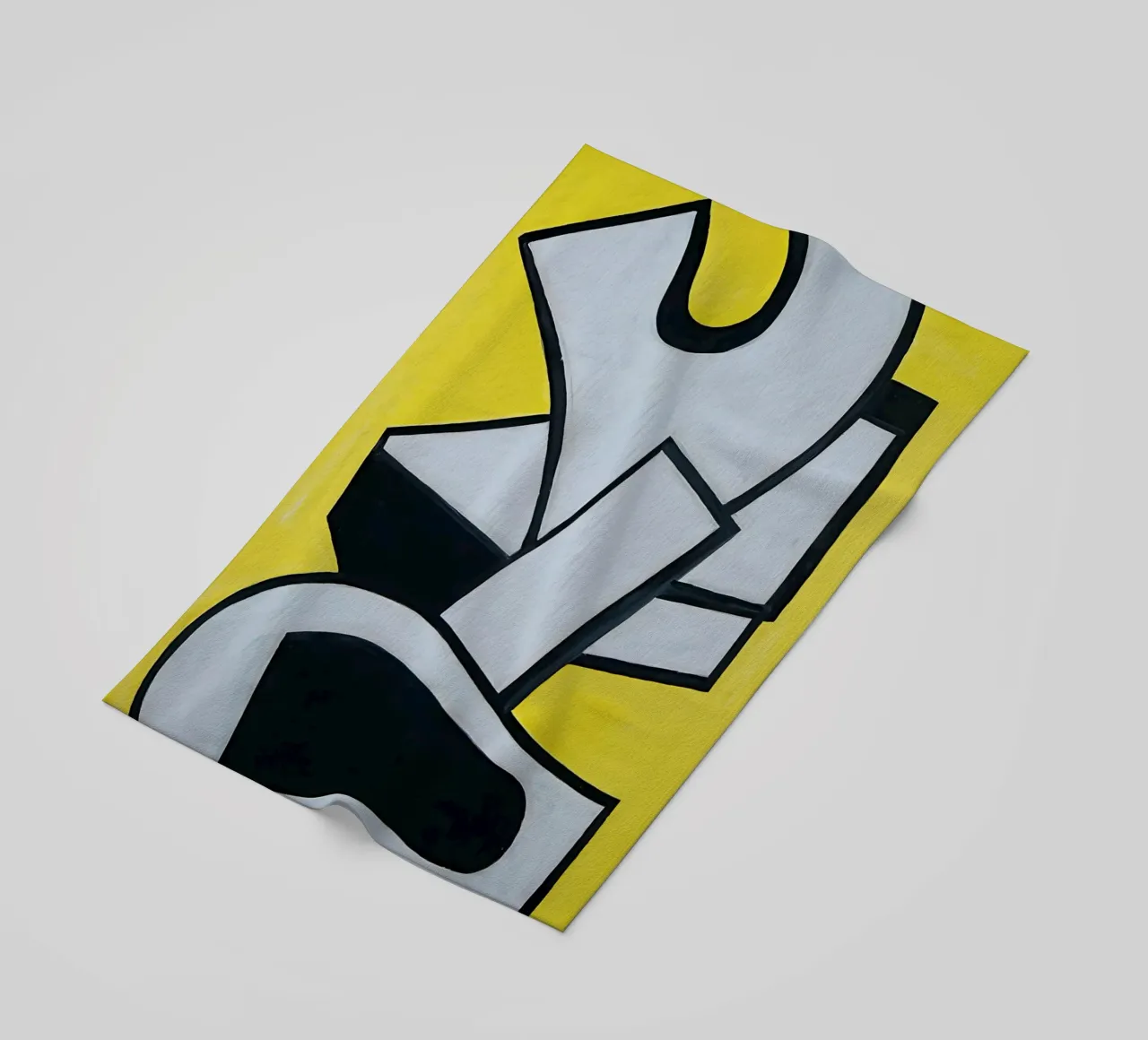 Fernand Léger Murale giallo, forme astratte in grassetto, centro storico telo mare da NorwesClub