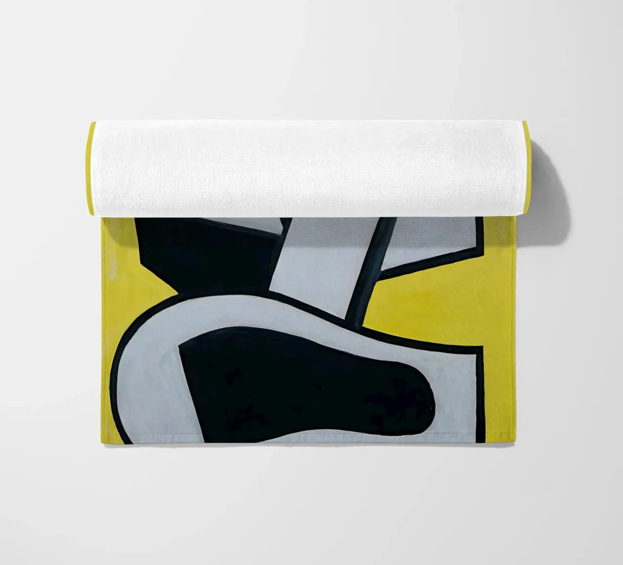 Fernand Léger Murale giallo, forme astratte in grassetto, centro storico telo mare da NorwesClub