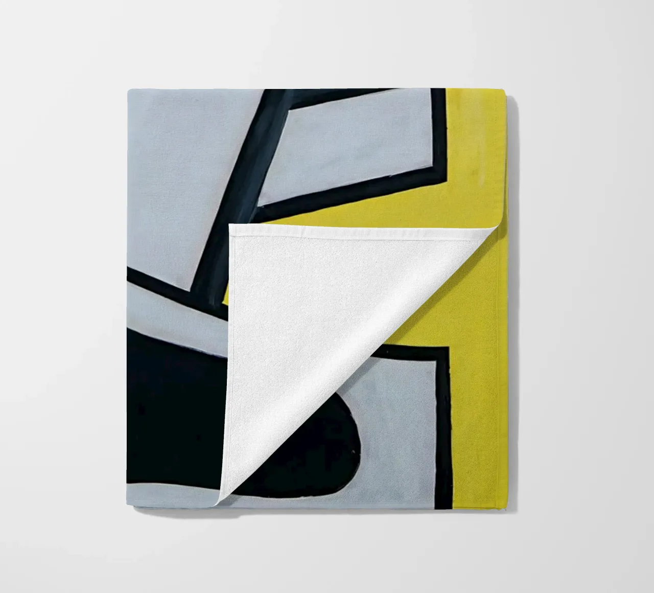 Fernand Léger Murale giallo, forme astratte in grassetto, centro storico telo mare da NorwesClub