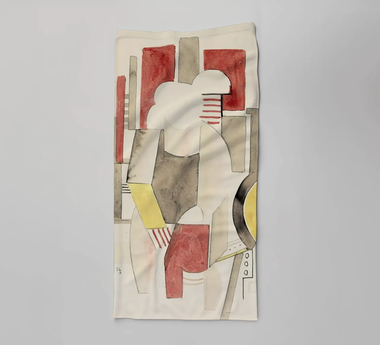 Fernand Léger Interior Figure, Cubist Sketch, Abstract Perso towel by NorwesClub