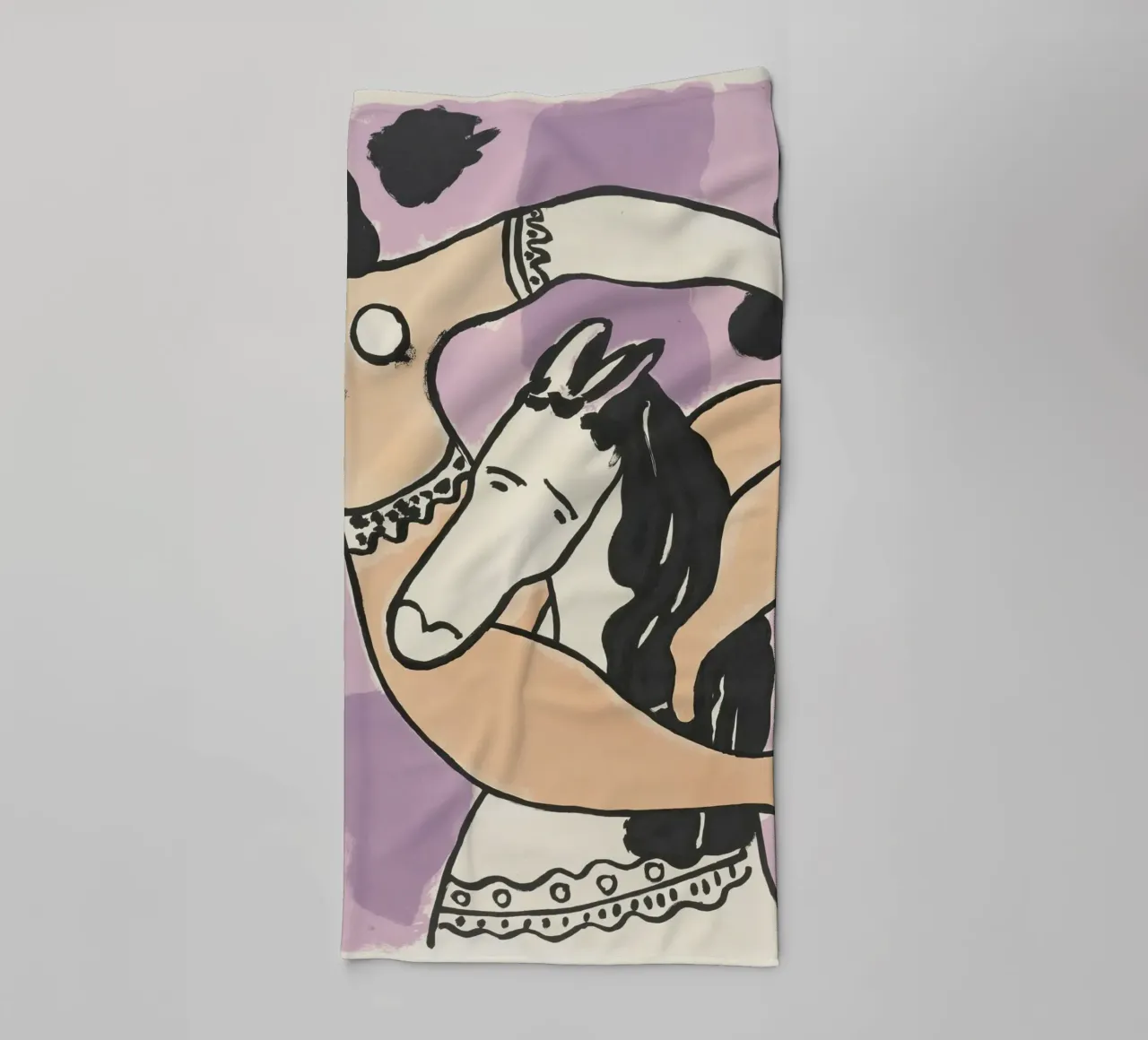 Fernand Léger Zirkus Abstraktion: Frau & Pferd, Moderne Kunst Handtuch von NorwesClub