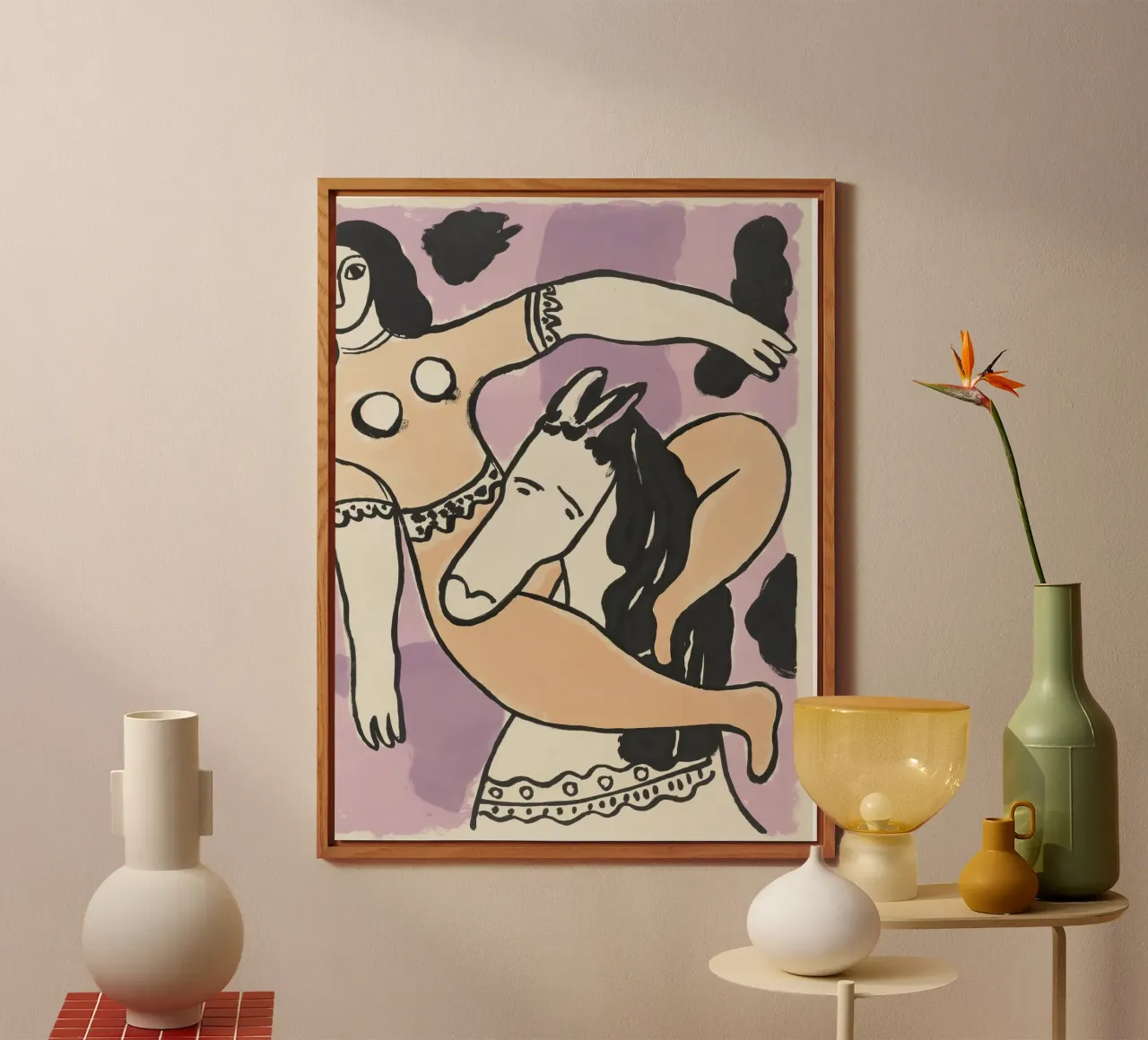 Fernand Léger Zirkus Abstraktion: Frau & Pferd, Moderne Kunst Alu-Dibond von NorwesClub